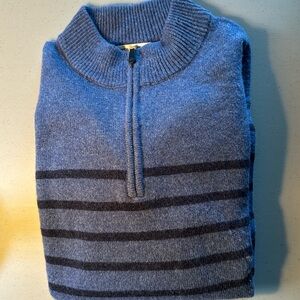 100%  Peter Millar sweater, L. 1/4 zip. Dry cleaned for you. Worn once.